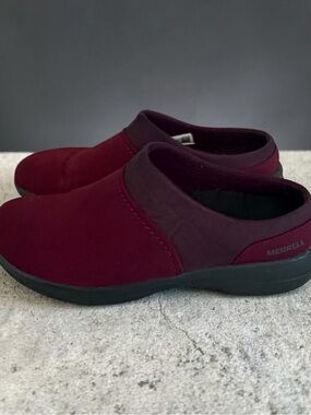 Merrell Encore Q2 Slide Clogs | Women’s 7.5 | Burgundy/Wine J95198